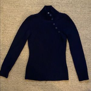 Navy Cashmere Button Sweater I Pezzi Dipinti